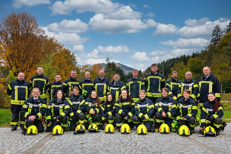 Besatzung der Feuerwehr Bayer. Eisenstein